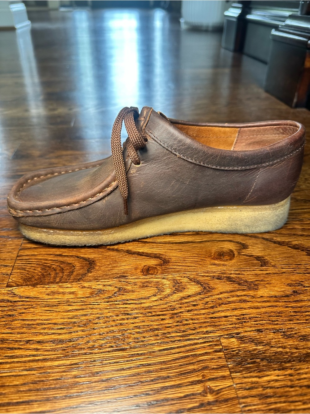 Men’s Clarks Originals Wallabee Brown Leather - Picture 4 of 12